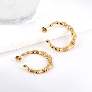 Pendientes de Aro Grandes de Moda para Mujer Africana, Hipoalergénicos, Chapados en Oro de 18K, Precios Económicos, Pendientes Gruesos - Product Image 6