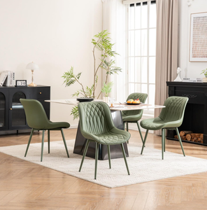 Silla <span class=keywords><strong>de</strong></span> Comedor <span class=keywords><strong>de</strong></span> Tela <span class=keywords><strong>de</strong></span> Lujo Ligero, Moderna, con Asiento Acolchado Suave y Patas <span class=keywords><strong>de</strong></span> Metal, <span class=keywords><strong>para</strong></span> <span class=keywords><strong>Cocina</strong></span> - Product Image 6