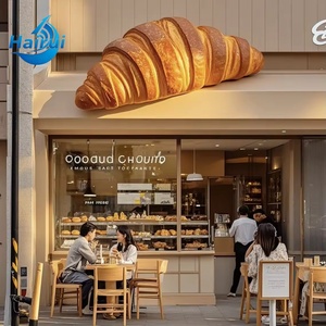 Letrero Luminoso <span class=keywords><strong>de</strong></span> Fibra <span class=keywords><strong>de</strong></span> Vidrio con Escultura <span class=keywords><strong>de</strong></span> Pan <span class=keywords><strong>de</strong></span> Chimney Cake 3D, Ecológico y Moderno, Grande y Realista, para Panadería y Cafetería - Product Image 1