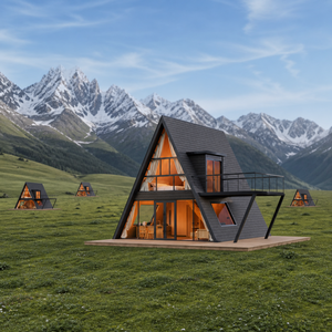 Luxuriöse Eisfeld-Lodge Modulare Villa Vorgefertigte Gastgewerbe-Entwicklung S990 Pro A-Frame Haus - Product Image 6