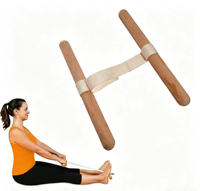 Tendeur de Bande de Résistance à Poignée en Bois, Équipement d'Exercice Portable pour la Rééducation des Épaules/Articulations, Idéal pour la Maison et la Salle de Sport