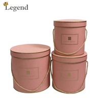 Boîte Cadeau Cylindrique en Carton avec Poignée en Corde pour Emballage de Roses, Personnalisable avec Logo, pour Chapeaux et Fleurs - Vente en Gros