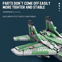 Reobrix 33024 MIG-29, Modelo de Avión de Combate, Juego de Bloques de Construcción Militares, MOC, Bloques de Partículas Pequeñas, Juguetes para Niños, Regalo de Cumpleaños