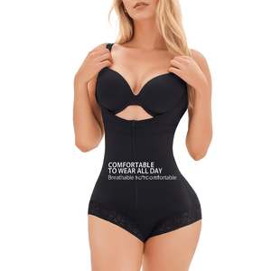 Faja Moldeadora de Cuerpo Completo para Mujer, Postparto, Control de Abdomen, Cierre Frontal, Compresión Firme, Color Negro, Talla L - Product Image 1