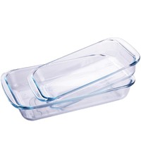 Moule à muffins rectangulaire en verre trempé Hokoo LS1401 sans BPA, écologique, résistant aux micro-ondes et au four, durable, conforme ISO9001