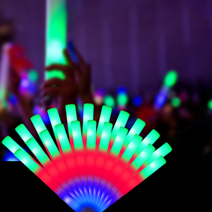 Bâton lumineux LED en mousse de 18 pouces pour sports de plein air, avec logo personnalisé imprimé, idéal pour fêtes, remises de diplômes, Ramadan, Saint-Valentin, Diwali - Product Image 1