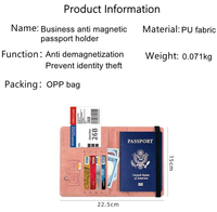 Portefeuille de voyage en cuir imperméable avec blocage RFID, design personnalisé, construction durable et de haute qualité, étui pour passeport