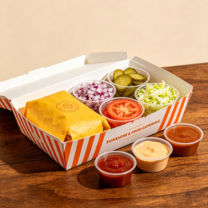 Cajas <span class=keywords><strong>de</strong></span> Papel para Picnic con Logotipo Personalizado, Contenedores Desechables Resistentes para Fiestas <span class=keywords><strong>de</strong></span> Cumpleaños Infantiles - Product Image 2