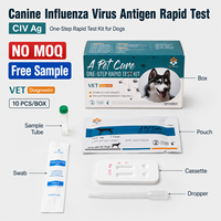 Hundeherzwurm-Antigen Schnelltest-Kit, CHW Ag Veterinär-Screening-Kassette für Hunde mit Kostenlosem Proben-Service-Kit