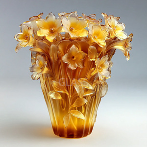Ornement de décoration intérieure sculpté à la main Vase en cristal - Product Image 4