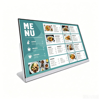 Écran numérique Android 21,5 23,8 27 pouces pour restaurant, support de table intérieur/extérieur, petit écran, menu numérique, panneau publicitaire vidéo mural