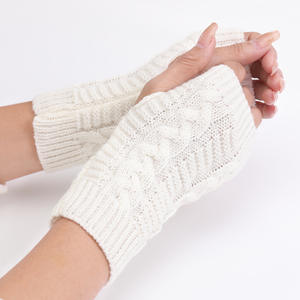 Gants longs sans doigts pour femmes, <span class=keywords><strong>mitaine</strong></span>, chauffe-bras d'hiver, manches tricotées, fins, décontractés, doux, vêtements gothiques pour filles, gants Punk gothiques - Product Image 1