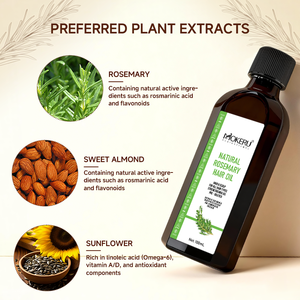 โมเครุ ผลิตภัณฑ์ฉลากส่วนตัว โมเครุ น้ำมันโรสแมรี่บำรุงเส้นผม 100 มล. สำหรับการเจริญเติบโตของเส้นผม ราคาโรงงาน รับผลิตแบบ OEM - Product Image 5