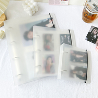 Album photo miniature Hongyunda avec couverture transparente, classeur à anneaux A4 A5, pages en PP intégrées, support de stockage pour photos de 3,4 pouces, sans acide