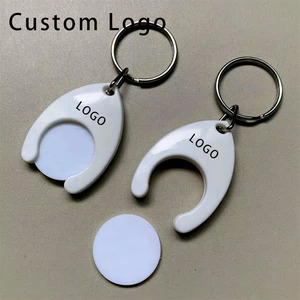 Porte-clés jetons de chariot personnalisés en forme de goutte de pluie - Jetons promotionnels élégants pour chariots de courses par OEM - Product Image 2
