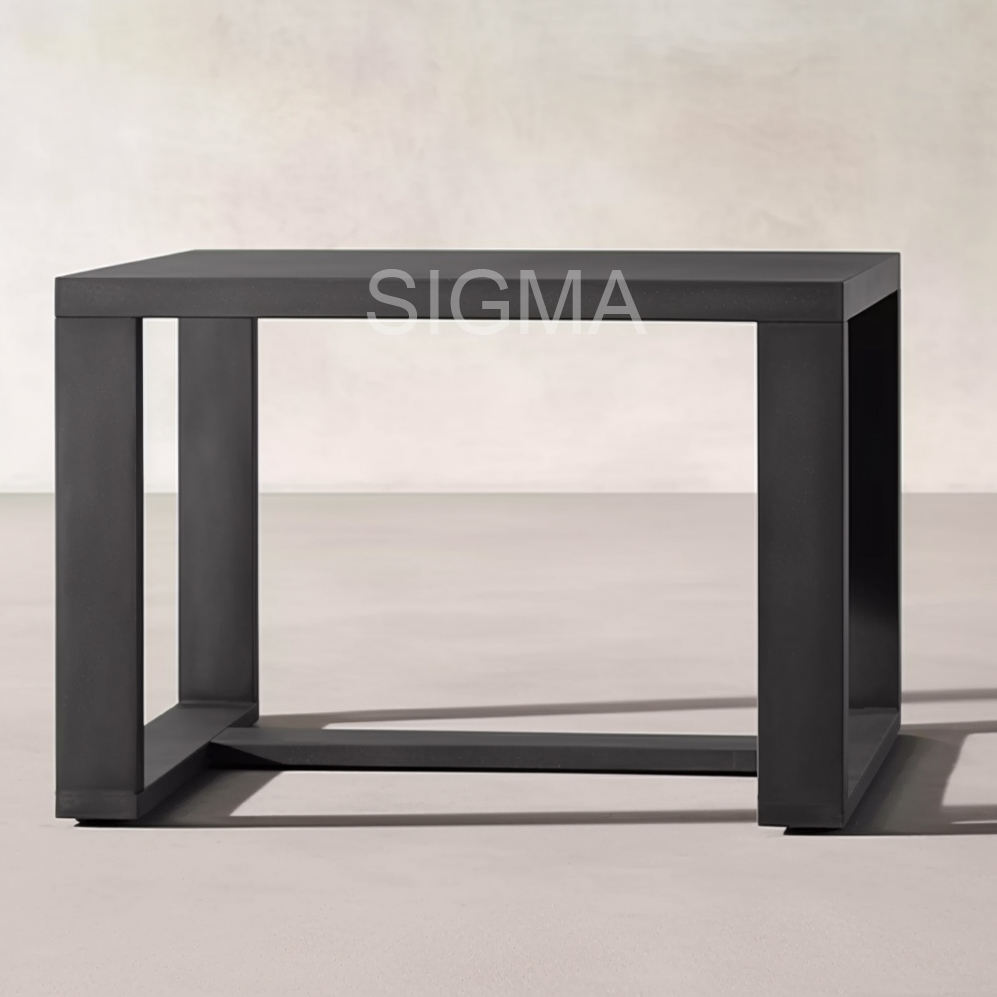 Waterproof Aluminium Garden Furniture Coffee Table Set Customized Size Outdoor Tables And Chairs