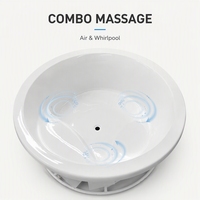 Baignoire ronde en acrylique intégrée de 1700 mm avec insert de massage en ABS intégré, baignoire à remous de 67 pouces