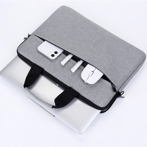 Moda <span class=keywords><strong>13</strong></span>/14/15/15.6 <span class=keywords><strong>pulgadas</strong></span> bolsas para computadora portátil Durable poliéster funda para computadora portátil bolsas de hombro impermeables portátiles - Product Image 2