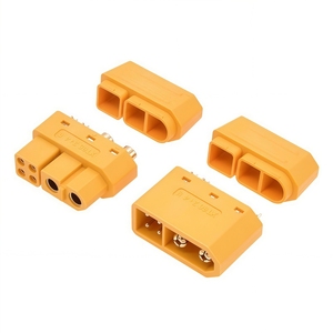 Connecteur Amass XT60 (2+4) mâle et femelle 20A haute intensité avec 4 broches de signal et gaine pour câblage avancé de FC, cardan et capteur - Product Image 1