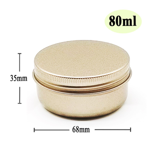 Metal <b>Refillable</b> Round Aluminum Tins Portable Empty Aluminum Jars with Screw Lid for Cosmetics Salve Spices <b>Candles</b> Cream Balm - Product Image 2