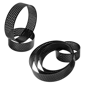 Anillos Redondos Perforados Antiadherentes de Acero Inoxidable para <span class=keywords><strong>Mini</strong></span> Tartas / Anillos para Tartas y Pasteles - Product Image 3