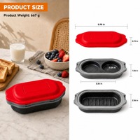 Ensemble de moules de cuisson en silicone réutilisables pour micro-ondes, antiadhésifs et compatibles lave-vaisselle, pour repas familiaux rapides