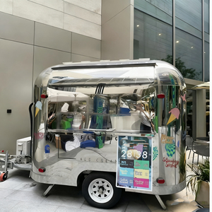 Carrito de Comida Móvil Remolcable, Estilo Oden, Barbacoa, Helados, con Estructura de Acero Inoxidable, 4 Ruedas, Personalizable - Product Image 1