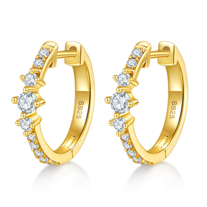 Boucles d'oreilles en diamant naturel multicolores en argent, or et or rose de luxe fabriquées en Inde pour femmes, certifiées IGI, haute pureté - Product Image 2