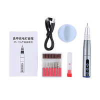 Machine de polissage des ongles multifonctionnelle rechargeable par USB avec outils portables légers pour dissolvant de gel Mini stylo d'art de manucure électrique