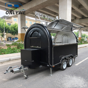 Remolque de Comida Móvil Comercial ONLYWE, Remolque de Catering, Remolque de Concesiones con Estructura de Acero, Carrocería Aislada con Puerta Lateral de Acceso Trasero - Product Image 5