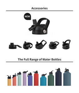 Botella de Agua Aislada de Acero Inoxidable de Doble Pared de 24 oz, 32 oz, 40 oz con Tapas, Termo Capri - Product Image 5