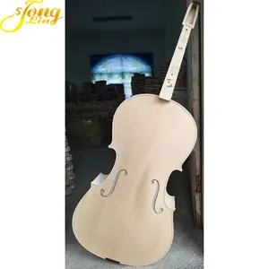 Kwaliteit Massief Hout Gevlamd Cello Onvoltooide Wit Cello 4/4 Made In China