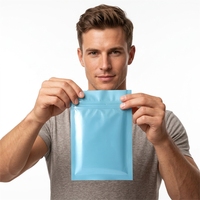 Sachet d'emballage personnalisé en aluminium laminé à trois soudures latérales pour préservatifs, avec impression en héliogravure, qualité alimentaire