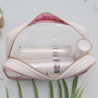 Sac de voyage transparent en PVC pour cosmétiques et maquillage, trousse de toilette transparente en PVC