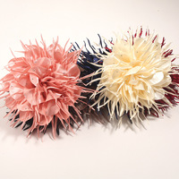 Fleur en tissu teinté faite à la main de 13 cm, camélia en tissu, accessoires vestimentaires, composants DIY, broche – Ventes directes usine