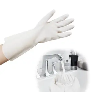 good quality heavy duty custom logo printed 15mil cleaning reusable household nitrile gloves for kitchen
