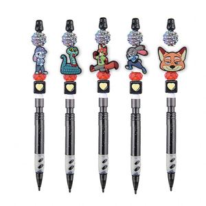 Perles focales en silicone personnalisées en matière souple, nouveau design, perles focales en silicone animales, perles focales de dessin animé en gros pour stylos - Product Image 1