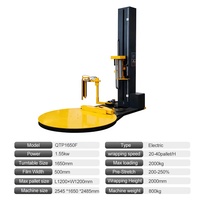 Vollautomatische Schwerlast-Drehtisch-PE-Folienwickelmaschine 250-300% Vorstretchfolien-Wickelmaschine mit Membranfolienschneidefunktion
