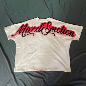 Top Quality 100% Cotton T-Shirts Streetwear Y2K Graphic Oversized Men's <strong>Clothing</strong> Mixed Emotion T Shirts for Men - Product Image 1