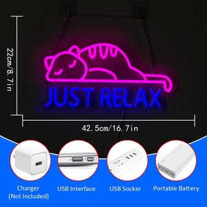 Luz Ambiental LED de Neón con Forma de Gato, Regulable, Alimentada por USB, Decoración para Escaparates, Luz Indicadora de Calle, Luz de Paisaje, Personalizable - Product Image 1