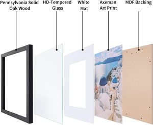 Cornice Fotografica <span class=keywords><strong>in</strong></span> Legno Moderna ed Ecologica, Leggera, Pieghevole e Resistente <span class=keywords><strong>Dimensioni</strong></span> 20,32x25,40 <span class=keywords><strong>cm</strong></span>. Da appendere verticalmente o orizzontalmente - Product Image 3