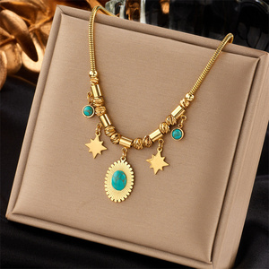 Colar de Joias de Moda com Revestimento de Ouro 18K em Aço Inoxidável para Mulheres - Product Image 1