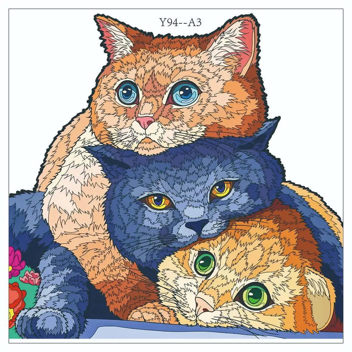 Katze 3D-Animal-Einzel-Puzzle hölzerne Lernzeuge hölzerne Jigsaw-Puzzles für Kinder Erwachsene Familienspielzeug