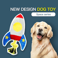 Jouets en peluche pour chien en forme d'avion et de fusée, vente en gros par le fabricant