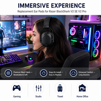 Cache-oreilles Razer Black Shark V2SE V2 PR0 édition professionnelle housse pour casque en cuir accessoires pour étui en mousse