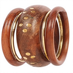 Gold Plated Wooden Star Pattern <b>Bangle</b> <b>Bracelets</b> Bohemian Sets Woman Stylish New Best Quality Trendy Unisex <b>Bracelets</b> for Woman - Product Image 5
