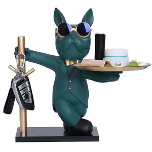 Nordic Style Bulldog Resin <strong>Figurine</strong>-Versatile Decor for Living Room TV <strong>Stand</strong> &amp; Entryway Console - Product Image 1