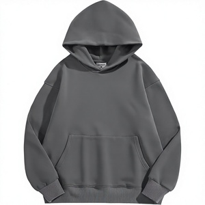 Men's Oversized Hooded Sweatshirt Solid Color Cotton French Terry Casual Autumn Wear Pocket Design Regular Fit - Product Image 1