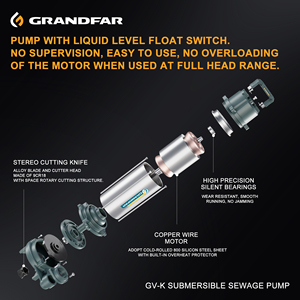 Grandfar 800W 1.1HP 8.5m Head Sewage <b>Pump</b> High Stainless Steel <b>Submersible</b> OEM CB CE Certified GV800K High Delivers Str - Product Image 3
