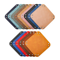 Plateau à dés carré pliable en similicuir, minimaliste et portable, organisateur de bijoux, pour jeux de société, clés, téléphone, cuisine, salle de bain